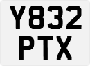 License plate of the United Kingdom, 1983 year system