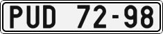 License plate of the Czech Republic, Cars (1960)