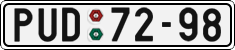 License plate of the Czech Republic, Cars (1960)