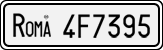 License plate of Italy, Cars (1927 year series)