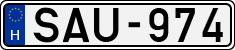 license plates of Hungary, Cars (1990)
