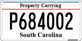 South Carolina, Property Carrying (P123456)