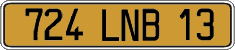 French license plate, FNI