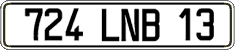French license plate, FNI
