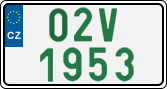 License plate of the Czech Republic, Oldtimers (2001)