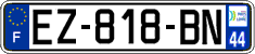 French license plate, SIV (ordinary)