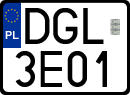 License plates of Poland, Special vehicles and motorcycles