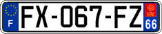 French license plate, SIV (ordinary)