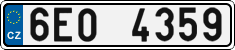 License plate of the Czech Republic, Cars (2001)
