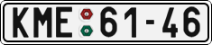 License plate of the Czech Republic, Cars (1960)