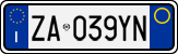 License plate of Italy, Cars (1994 year series)