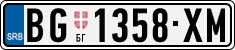 License plate of Serbia, Cars