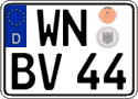 German license plate, Regular plates