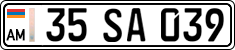 License plate of Armenia, Private owners