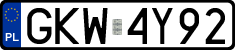 License plates of Poland, Regular car plates