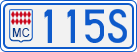 License plate of Monaco, Cars