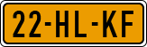 License plate of the Netherlands, Cars