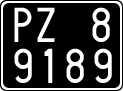 License plate of Italy, Cars (1927 year series)