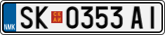 License plate of North Macedonia, Regular plates (2012)