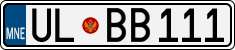 License plate of Montenegro, Cars