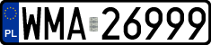 License plates of Poland, Regular car plates