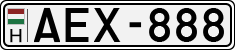 license plates of Hungary, Cars (1990)