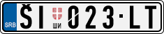 License plate of Serbia, Cars