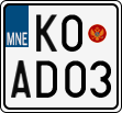 License plate of Montenegro, Motorcycles