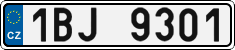 License plate of the Czech Republic, Cars (2001)