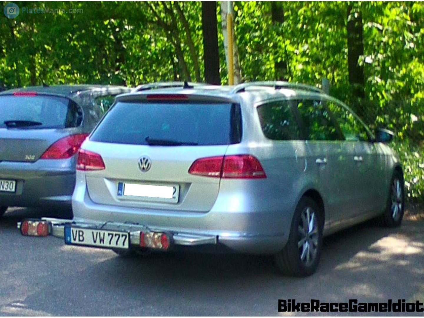VB VW 777, License plate without vehicle 