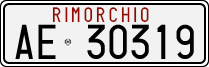 License plate of Italy, Trailers (1994 year series)