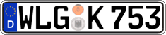 German license plate, Regular plates