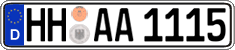 German license plate, Regular plates
