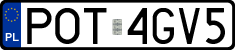 License plates of Poland, Regular car plates