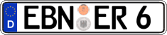 German license plate, Regular plates