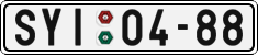License plate of the Czech Republic, Cars (1960)