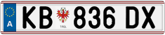 License plate of Austria, Regular plates