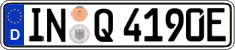 German license plate, Electric vehicles