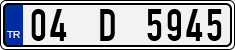 License plate of Turkey, Regular plates
