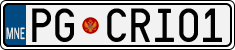 License plate of Montenegro, Vanity Plates