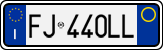 License plate of Italy, Cars (1994 year series)