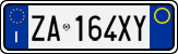 License plate of Italy, Cars (1994 year series)