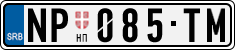License plate of Serbia, Cars