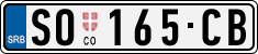 License plate of Serbia, Cars