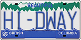 British Columbia, Vanity Plates