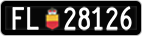 License plate of Liechtenstein, Cars