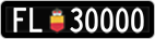 License plate of Liechtenstein, Cars