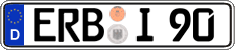 German license plate, Regular plates
