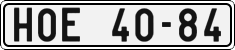 License plate of the Czech Republic, Cars (1960)