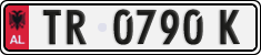 License plate of Albania, Cars (1993)